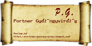 Portner Gyöngyvirág névjegykártya